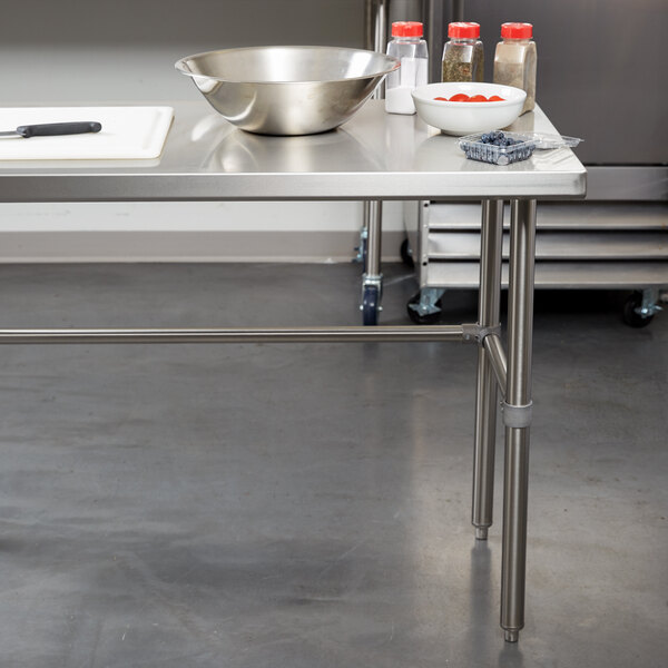 Regency 24" x 72" 16Gauge 304 Stainless Steel Commercial Open Base