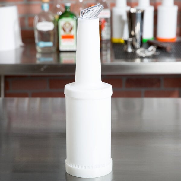 1 Qt. Pour Bottle with White Spout and Cap