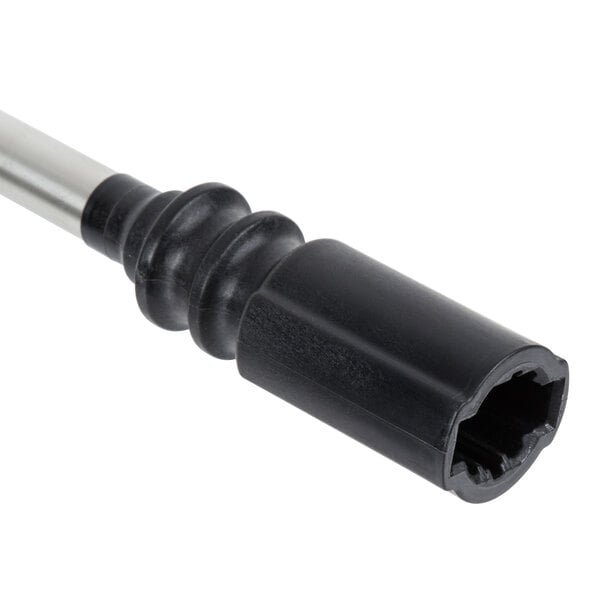 A black plastic and metal disc stem for a Waring commercial food processor.