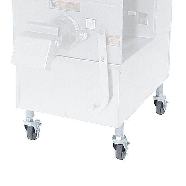 Hobart MLEG-CS7 legs with casters for a Hobart 4246-1 #32 meat grinder / mixer.