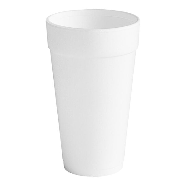 A white styrofoam cup.