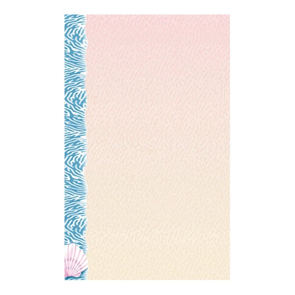 Choice 8 1/2" x 14" Menu Paper - Seafood Themed Shell Design Left Insert - 100/Pack
