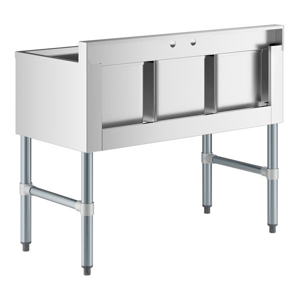 Regency 38 1/2" x 18 3/4" Three Bowl Underbar Sink
