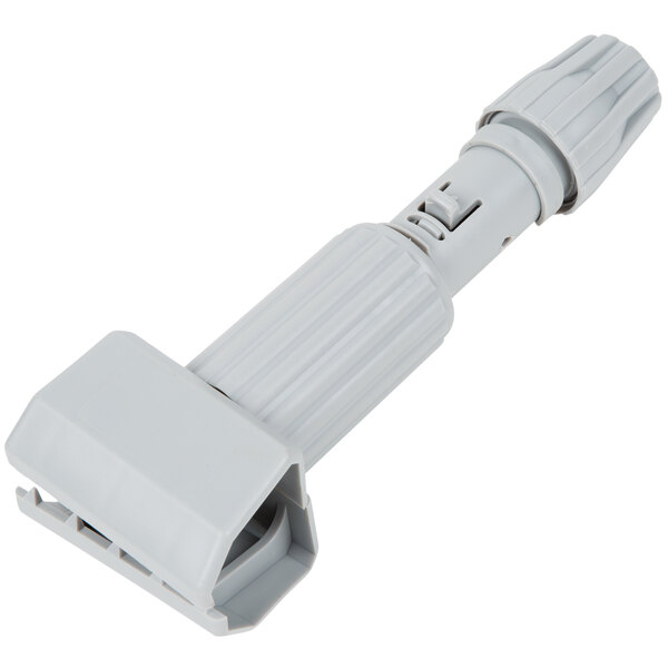 a close up of a white plastic connector