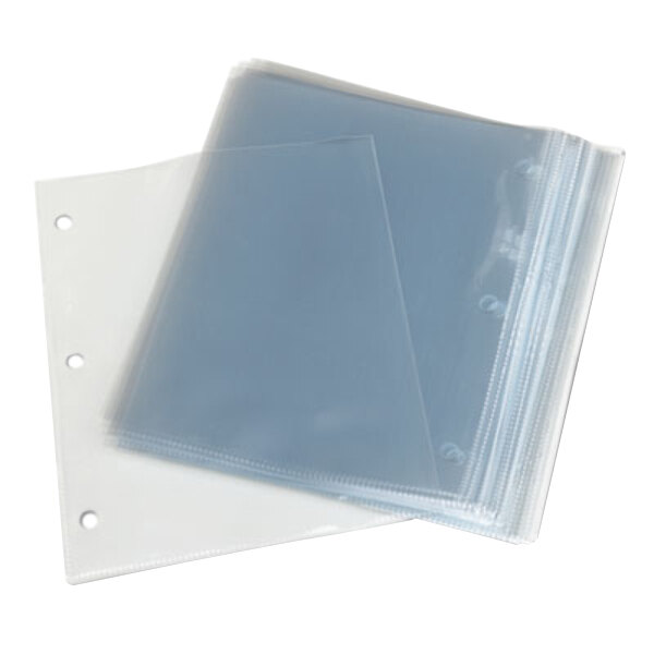 A stack of Avery Diamond Clear plastic sheet protectors.