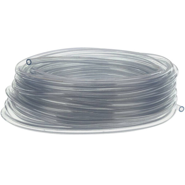 A roll of clear Lancer Bevlex PVC tubing.