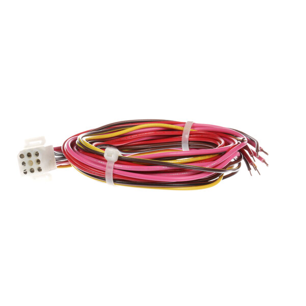 A True Refrigeration wiring harness with red and yellow wires.