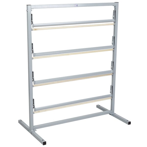 A Bulman metal tower rack with four shelves.