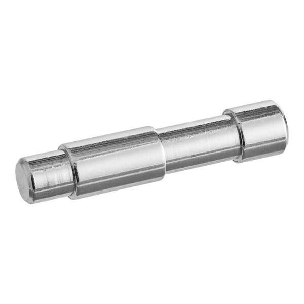 A silver metal rod with a small hole at the end.