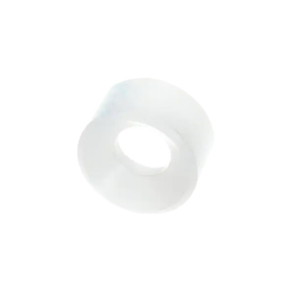 A white plastic cap designed to fit over a bolt.