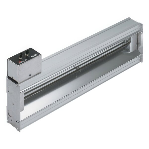 A silver rectangular Vollrath infrared food warmer with buttons and switches.