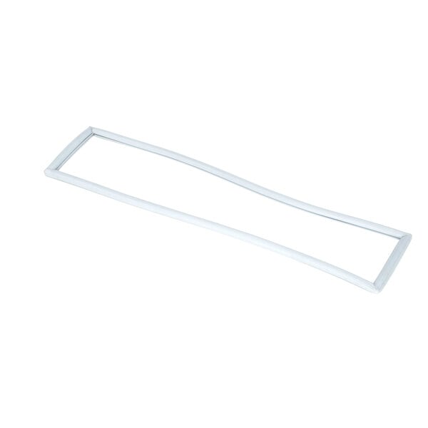 A white rectangular gasket with a curved edge.