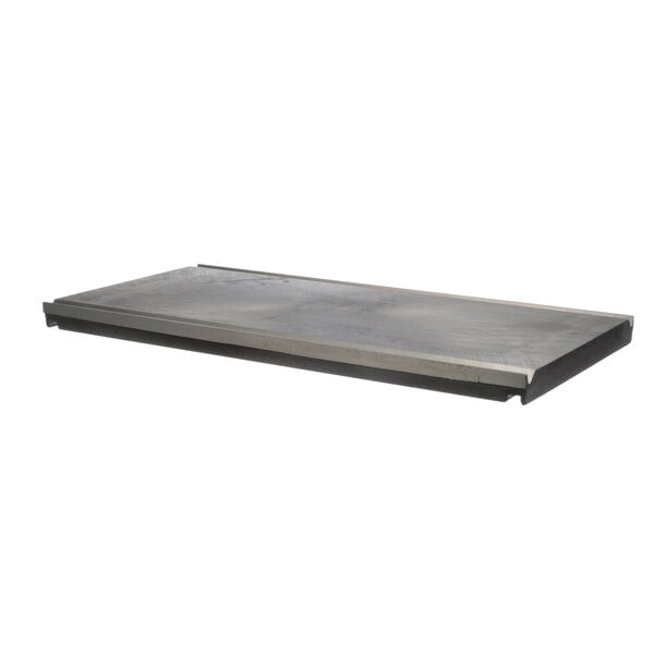 A Southbend range griddle with a black metal surface.