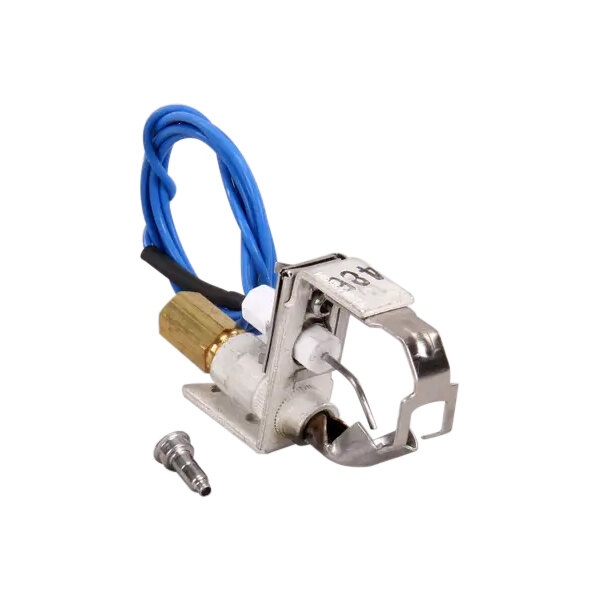 A Vulcan 00-856615-00002 pilot assembly with attached blue wires and a metal mounting bracket.