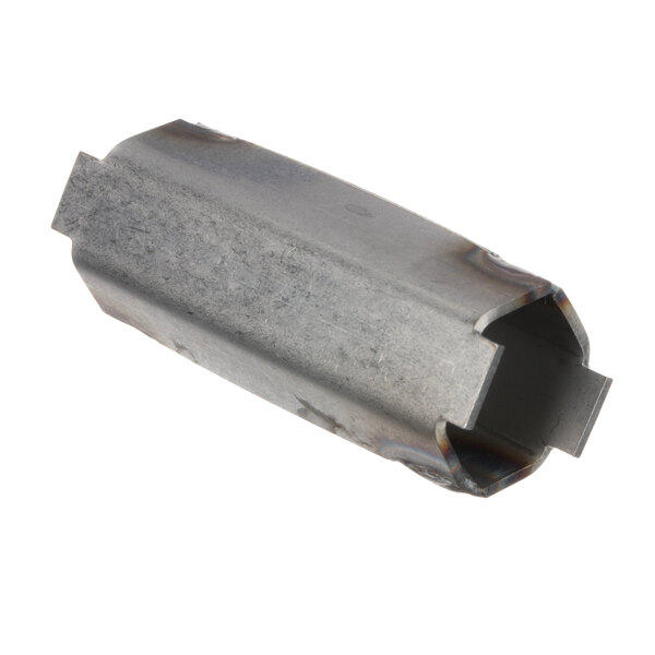 A metal Hatco valve extension with a hole in it.