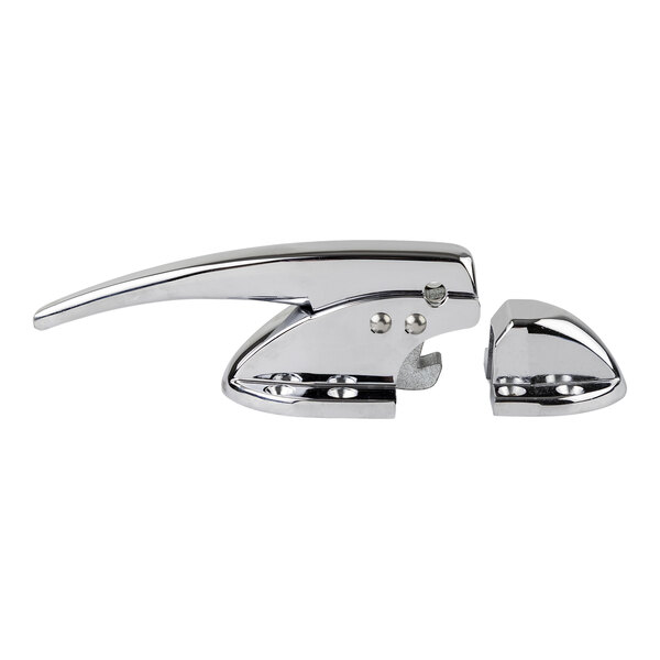 A chrome-plated Kason 930D-00008 strike latch component.