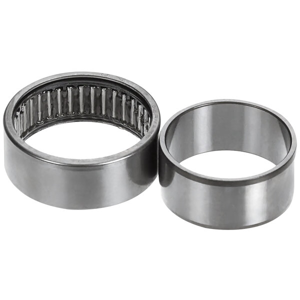 Two Varimixer needle bearings with a stainless steel ring.