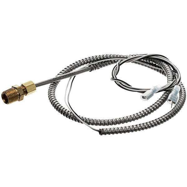 a close-up of a metal cable