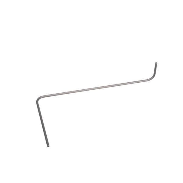 A long thin metal rod with a white background.