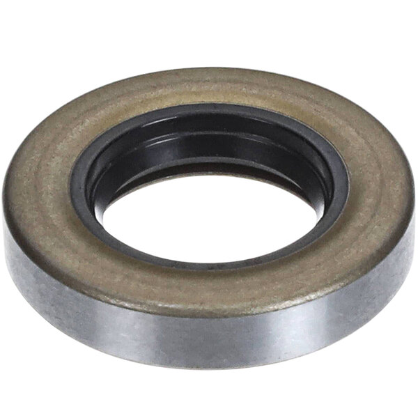 An oil seal for a Varimixer mixer with a black circular edge.
