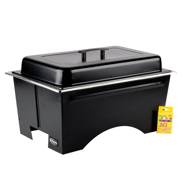 Sterno Full Size ChalkBoard FoldAway WindGuard Chafer with Black Matte Finish, Full Size Pan