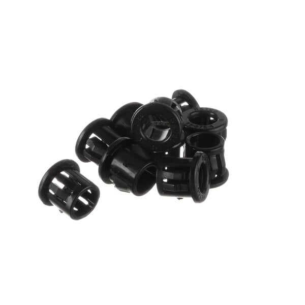 A pile of black Ice-O-Matic bushings.