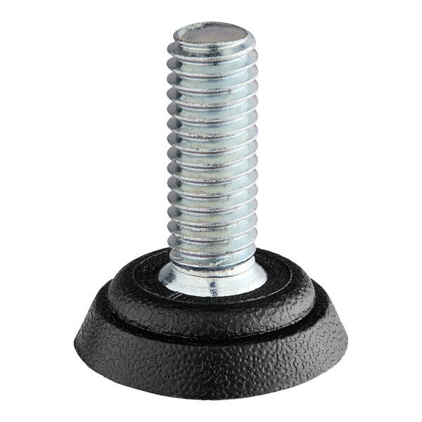 A close-up of a Henny Penny metal screw with a black rubber base.