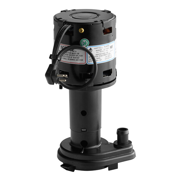 A black Ice-O-Matic water pump with a black cord.
