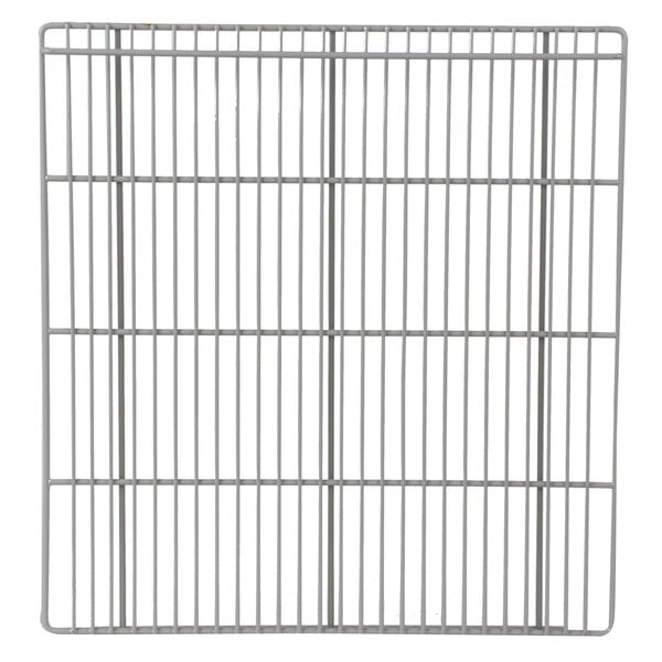 A metal grid shelf for a Beverage-Air refrigerator on a white background.