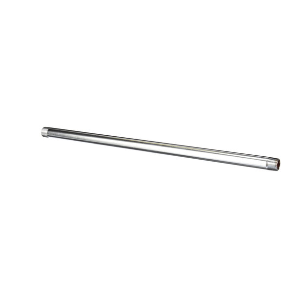 A long metal rod with a handle on a white background.