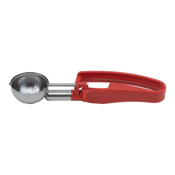 Vollrath 47397 Jacob's Pride® #24 Red Squeeze Handle Disher - 1.52 oz.