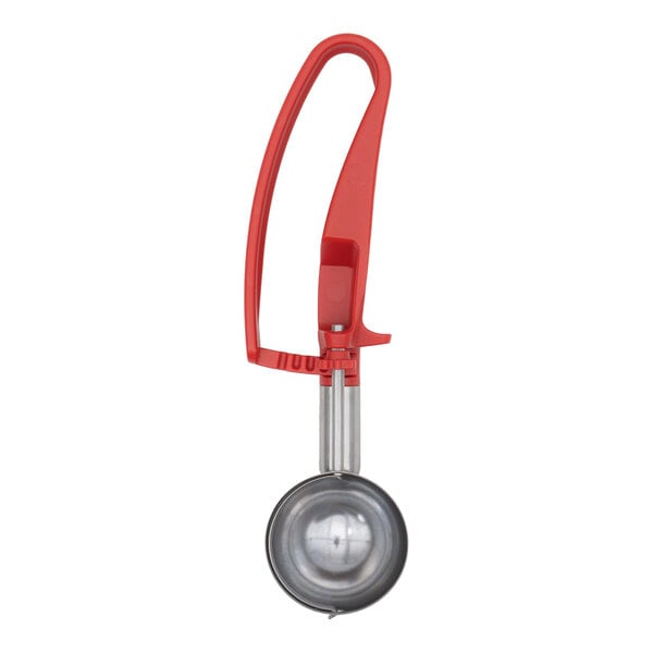 Vollrath 47397 Jacob's Pride® #24 Red Squeeze Handle Disher - 1.52 oz.