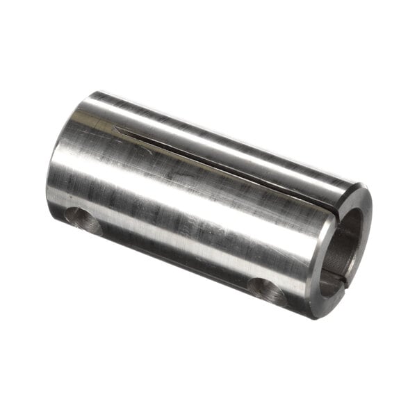 a close-up of a cylindrical metal object