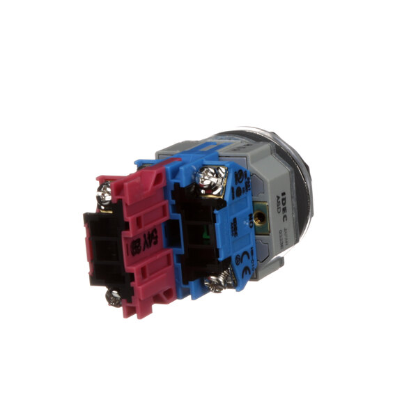 A close-up of a Stero manual wash and rinse switch with a couple of terminals.