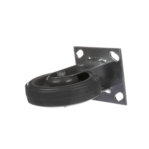 a wheel with a metal plate