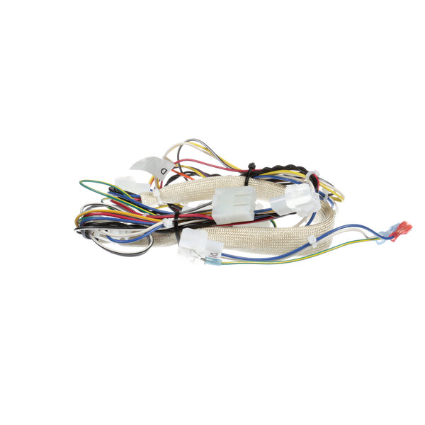 A close-up of a Pitco wiring harness with wires.