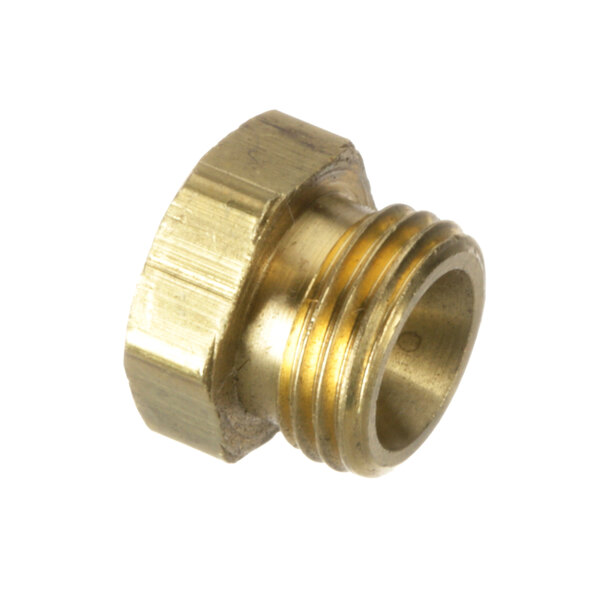 a close-up of a brass nut