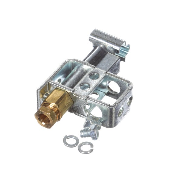 A close-up of a Montague pilot assembly with screws and nuts.