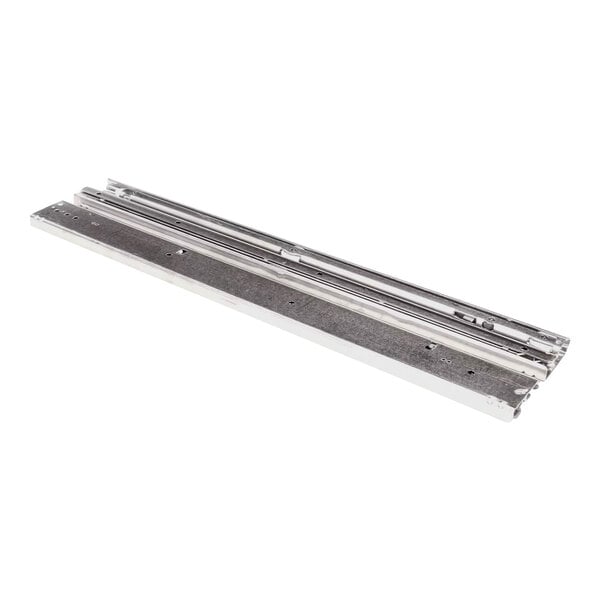 A metal drawer slide for use with Continental Refrigerator units.
