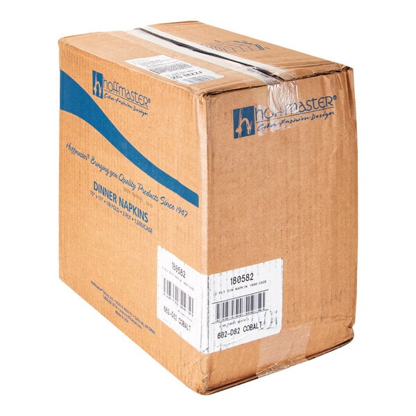 Hoffmaster Cobalt Blue 15" x 17" 2-Ply Paper Dinner Napkin - 1,000/Case