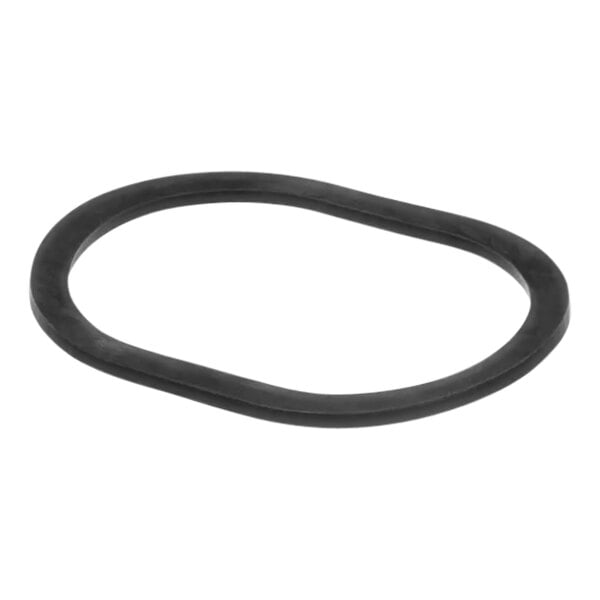 A black rubber gasket with a hole in the center.