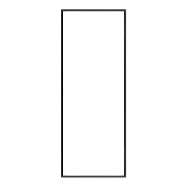 A black rectangular frame with white lines on a white background.