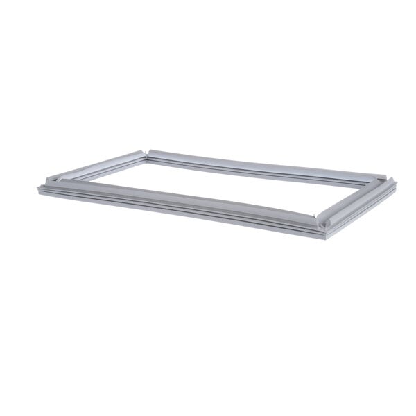 A white rectangular gasket with a metal frame.