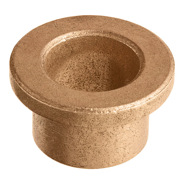 A bronze American Range Oilite bronze bushing with a flange.