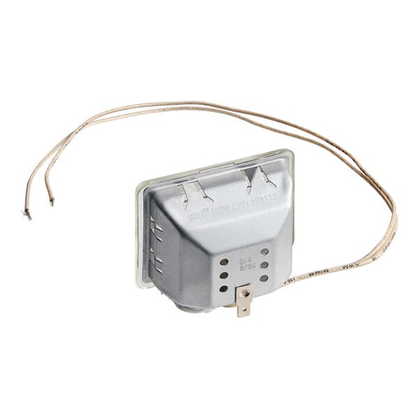 A metal Blodgett 55607 bulb component with attached wires.