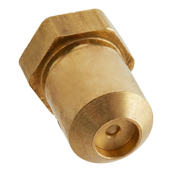 An American Range brass orifice with a hole.