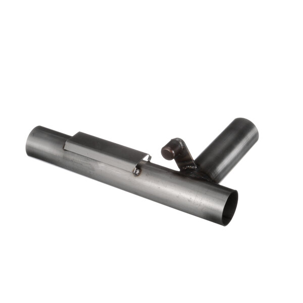 A metal "T" pipe with a handle on it.