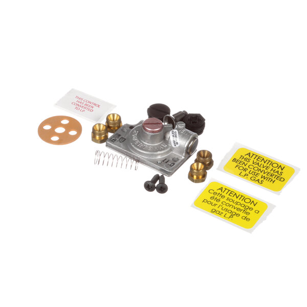 A Pitco natural to LP gas conversion kit valve with screws.