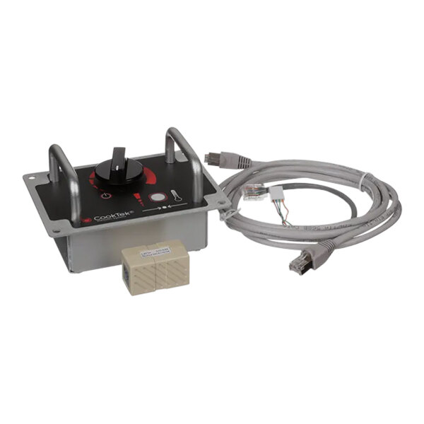 A CookTek Gen II control box assembly on a counter with wires attached.