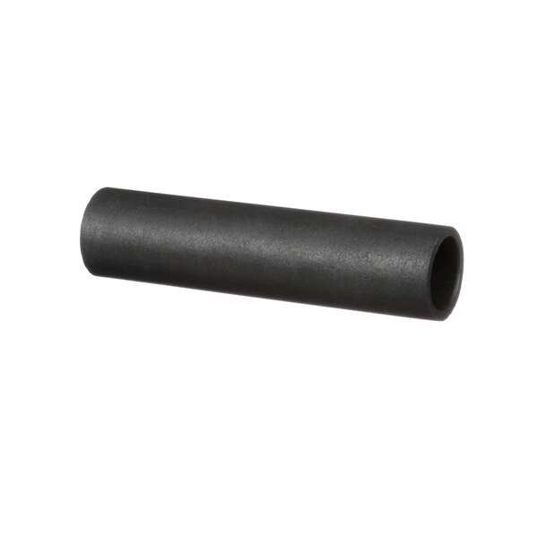 A black rubber tube on a white background.